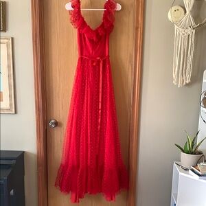 Vintage Union Made Red Dress Maxi Size XS/S